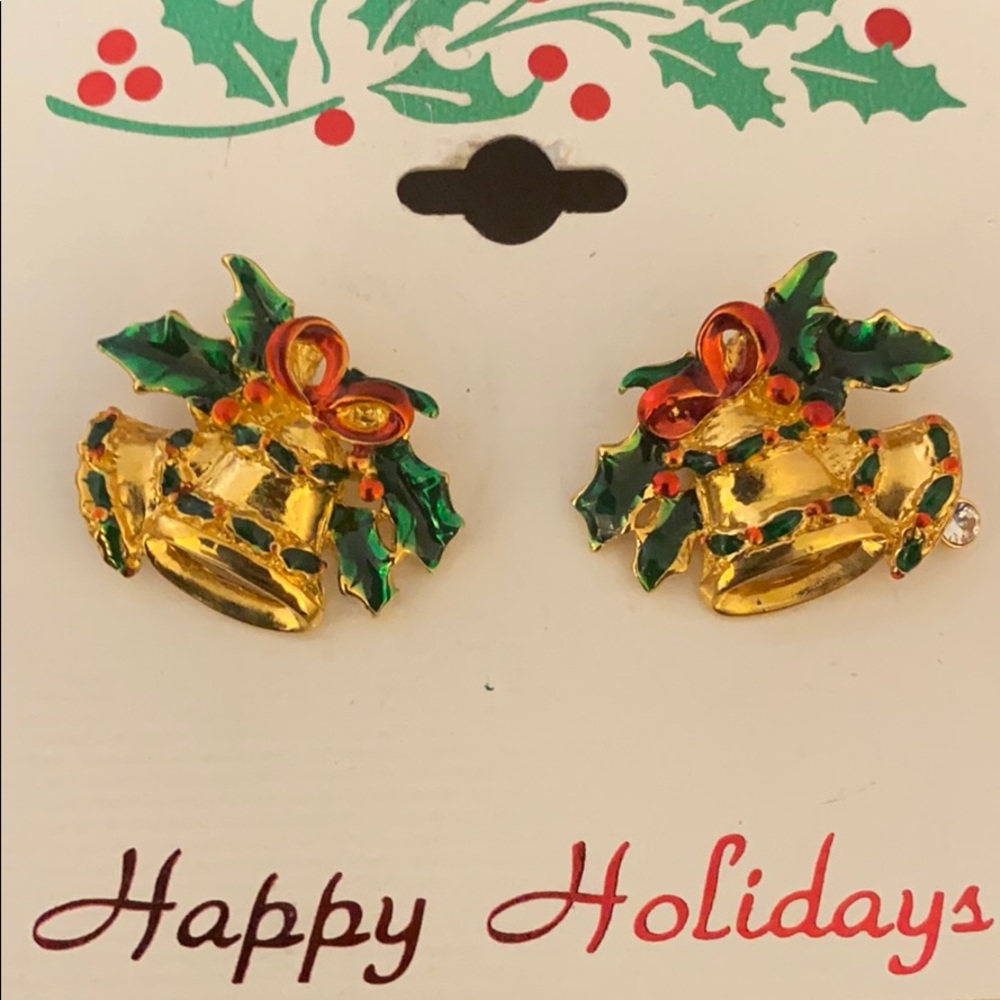 Bell Earrings set gold plated